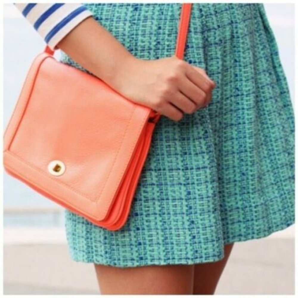 J. Crew Aqua Mint Tweed Shirred Flare Mini Skirt - Picture 5 of 12
